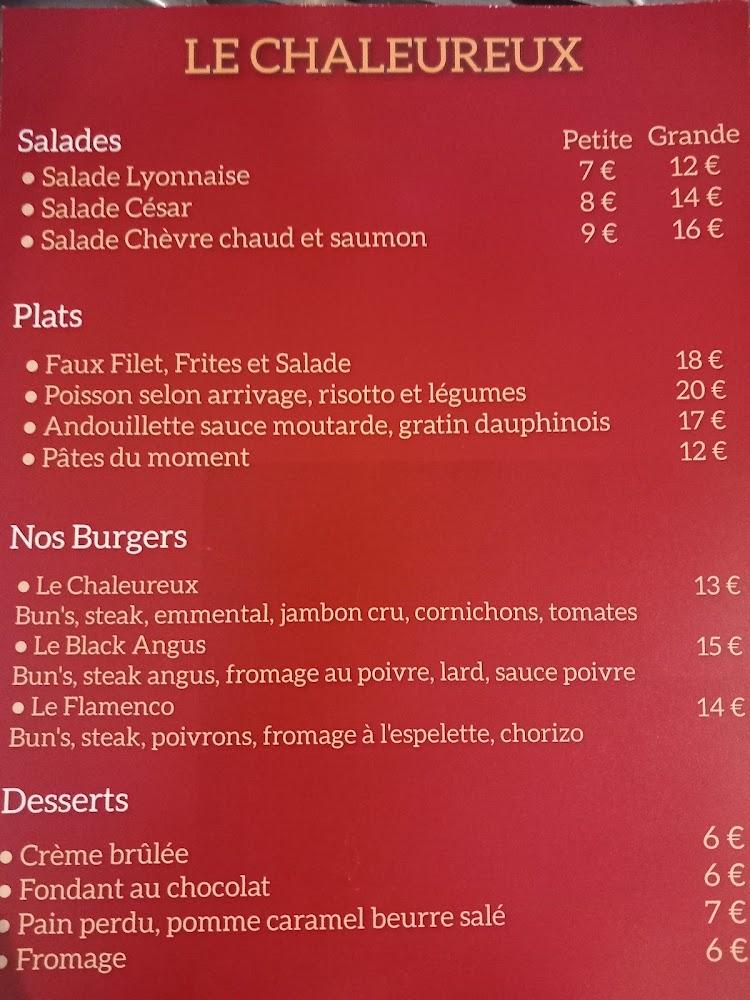 Le Chaleureux - Menu Image 1